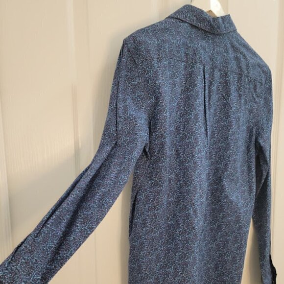 Denim & Flower Ricky Singh Long Sleeve Blue Floral Button-Down Collared Shirt - Picture 4 of 10